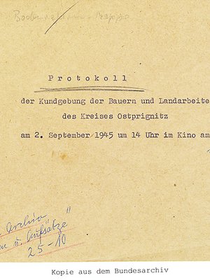 Stiftung Archiv der Parteien und Massenorganisationen im Bundesarchiv BArch (SAPMO), NY 4036/684 (Nachlass Wilhelm Pieck), Bl. 15r.