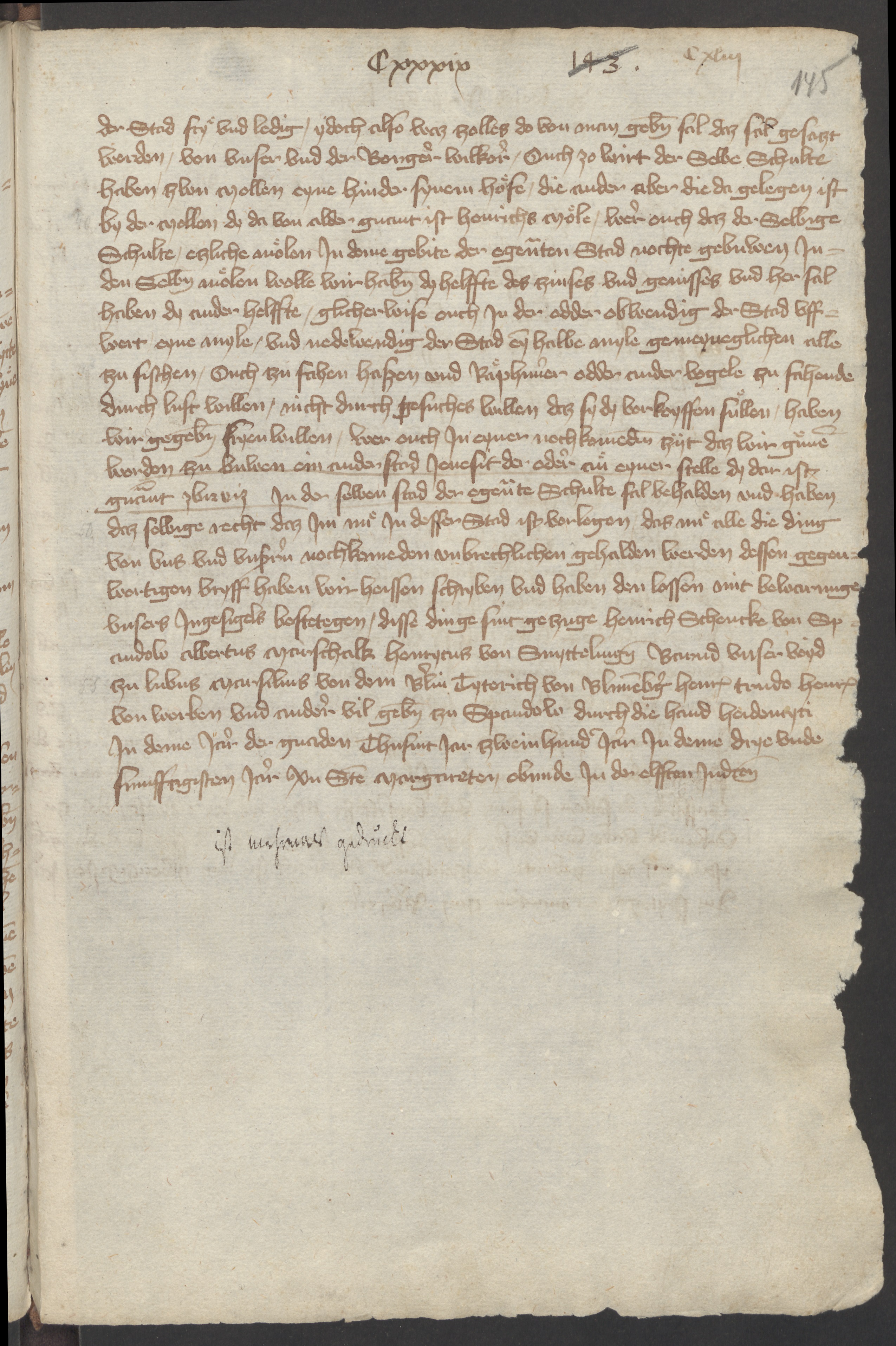 Lehnskopiar Kurfürst Friedrichs  I. von Brandenburg von 1411 − 1424, fol. 144v − 145r,  GStA PK, I. HA Rep. 78 Lehnskanzlei Nr. 2