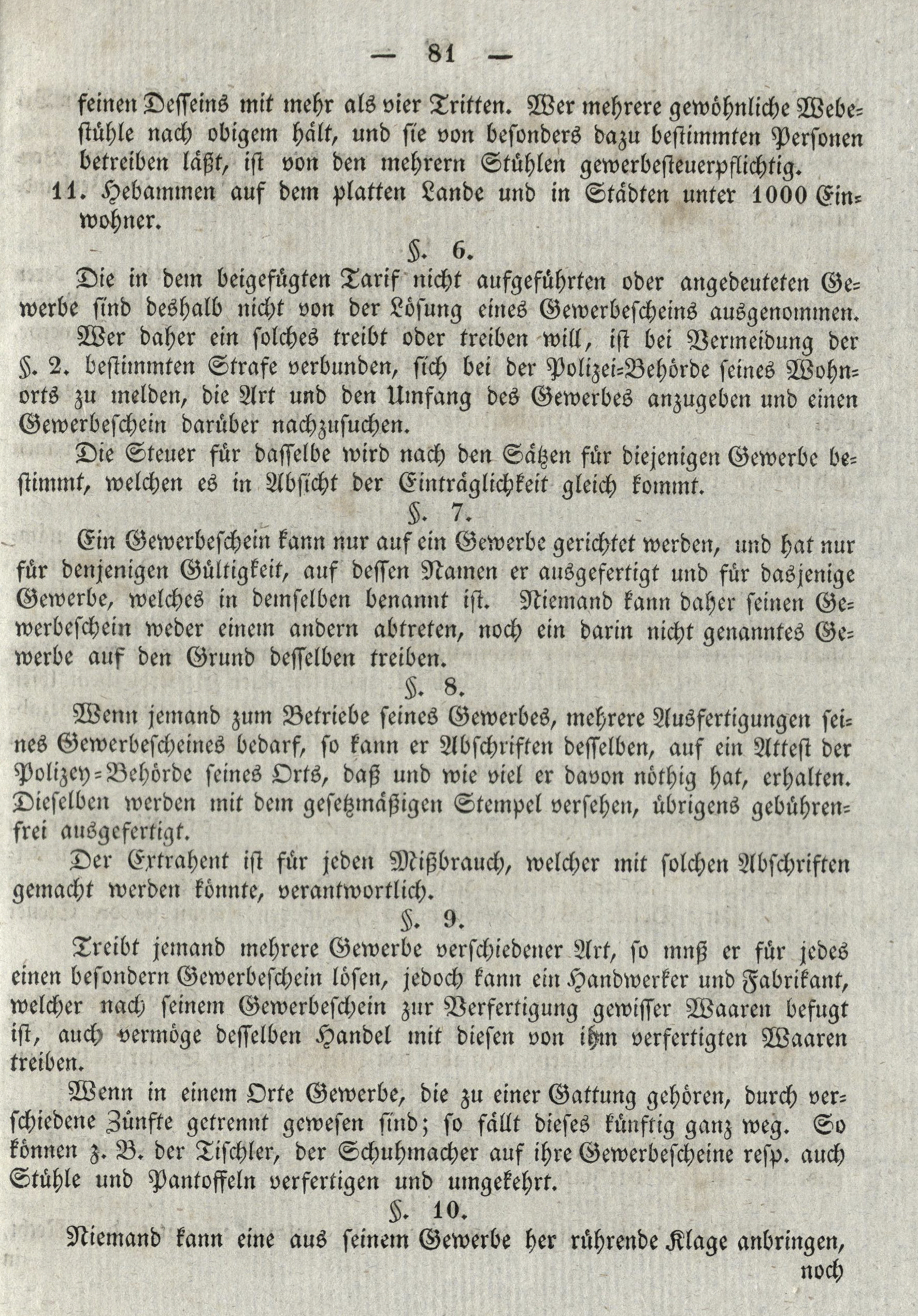 Gesetz-Sammlung für die Königlichen Preußischen Staaten, Berlin [1810], S. 81